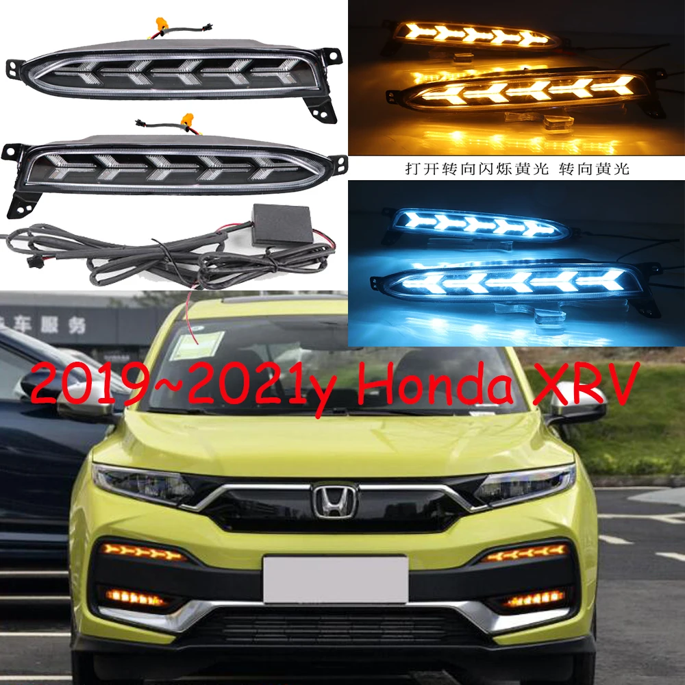 Car Bumper Head Light XRV Headlight For XR-V Daytime Light XR V Vezel 2019~2021y Car Accessories LED DRL Headlamp XRV Fog Light