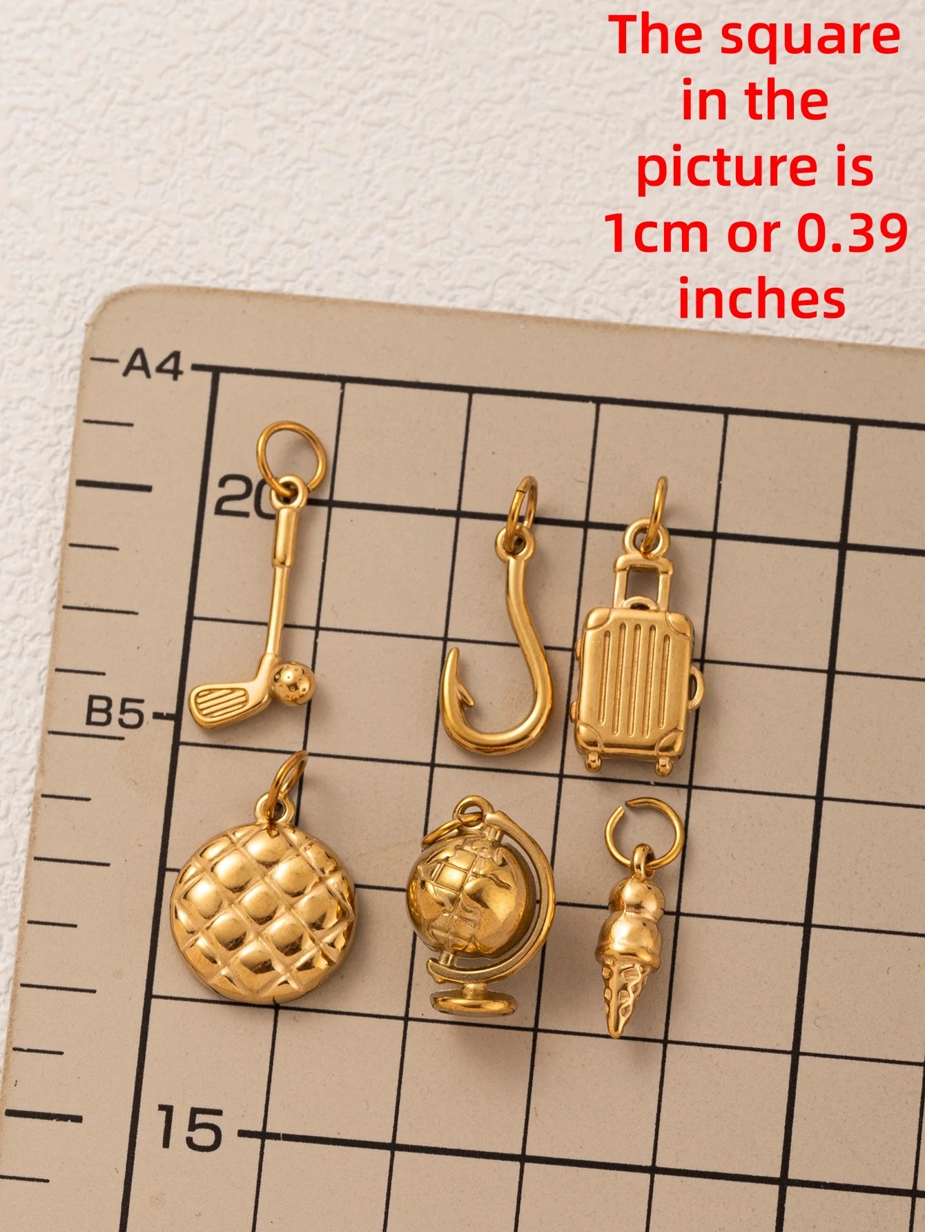 Edelstahl Mode Neu Täglich Ananas-Brötchen Eiscreme Gepäck DIY Anhänger Charms für Schmuck – Detail 1