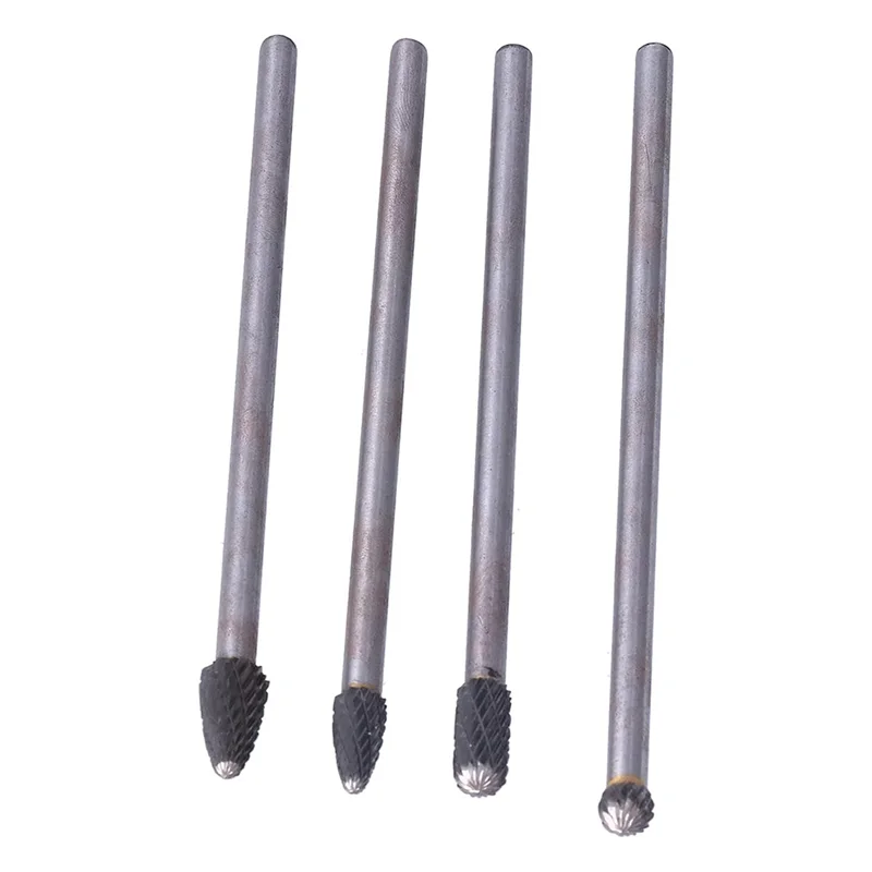 

【Superdeals】Rotary File Long Tungsten Steel,Rotary Burr Set With 6Mm Shank For Woodworking Carving Engraving Polishing Drilling
