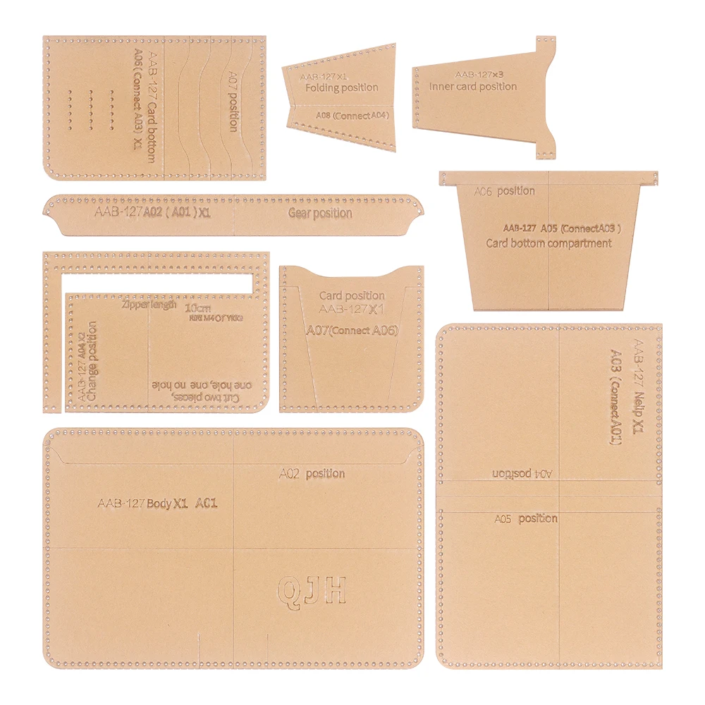 1Set of Short Foldable Coin Pu - Leatherwork Embossing ulasan dan harga