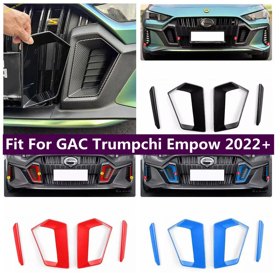 Front Fog Light Lamp Air AC Intake Vent Decoration Frame Cover Trim Fit For GAC Trumpchi Empow 2022 2023 2024 Car Accessories