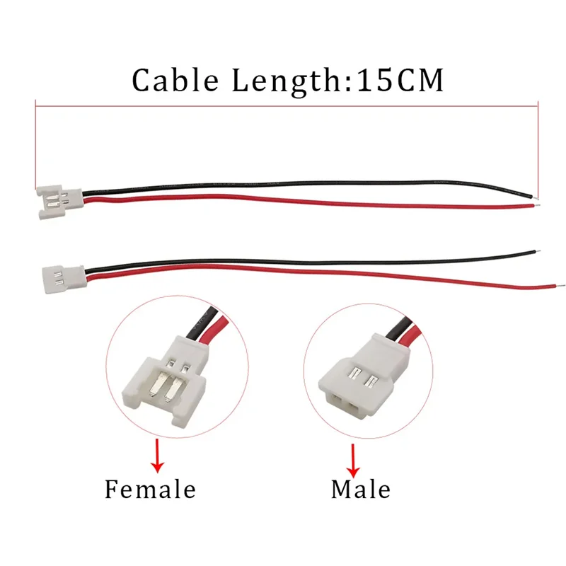 Micro MX 2.0mm Male Female Wire Cable Connector 2 Pin Aerial Docking JST PH 2.0mm Plug Socket Battery Charging Cables 15CM 26AWG