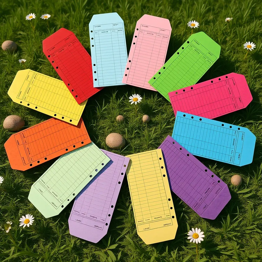 

12Pcs Colorful Kraft Paper Cash Envelopes Budget Binder System with Tracking Sheets for Money Management Portable Financial