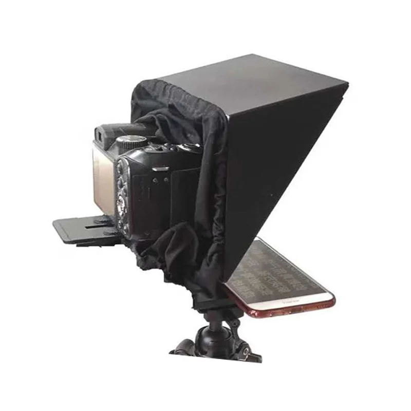 Portable  Mobile Phone  Multi-functional  Prompter Teleprompter  for News Live Interview Speech for DSLR Cameras/ Smartphone