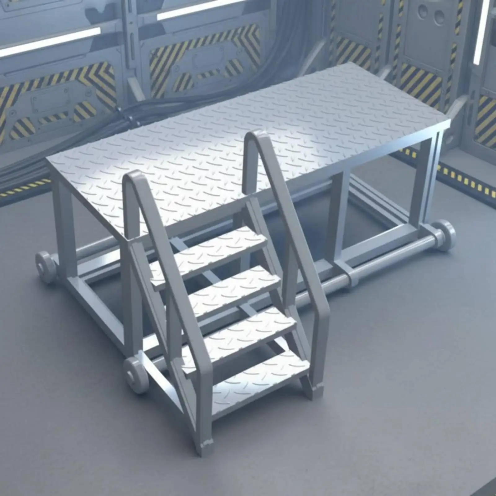 Resin Ladder Platform Diorama Accessory for Sci Fi Mecha Display Vertical Structure Model Scenery Kit