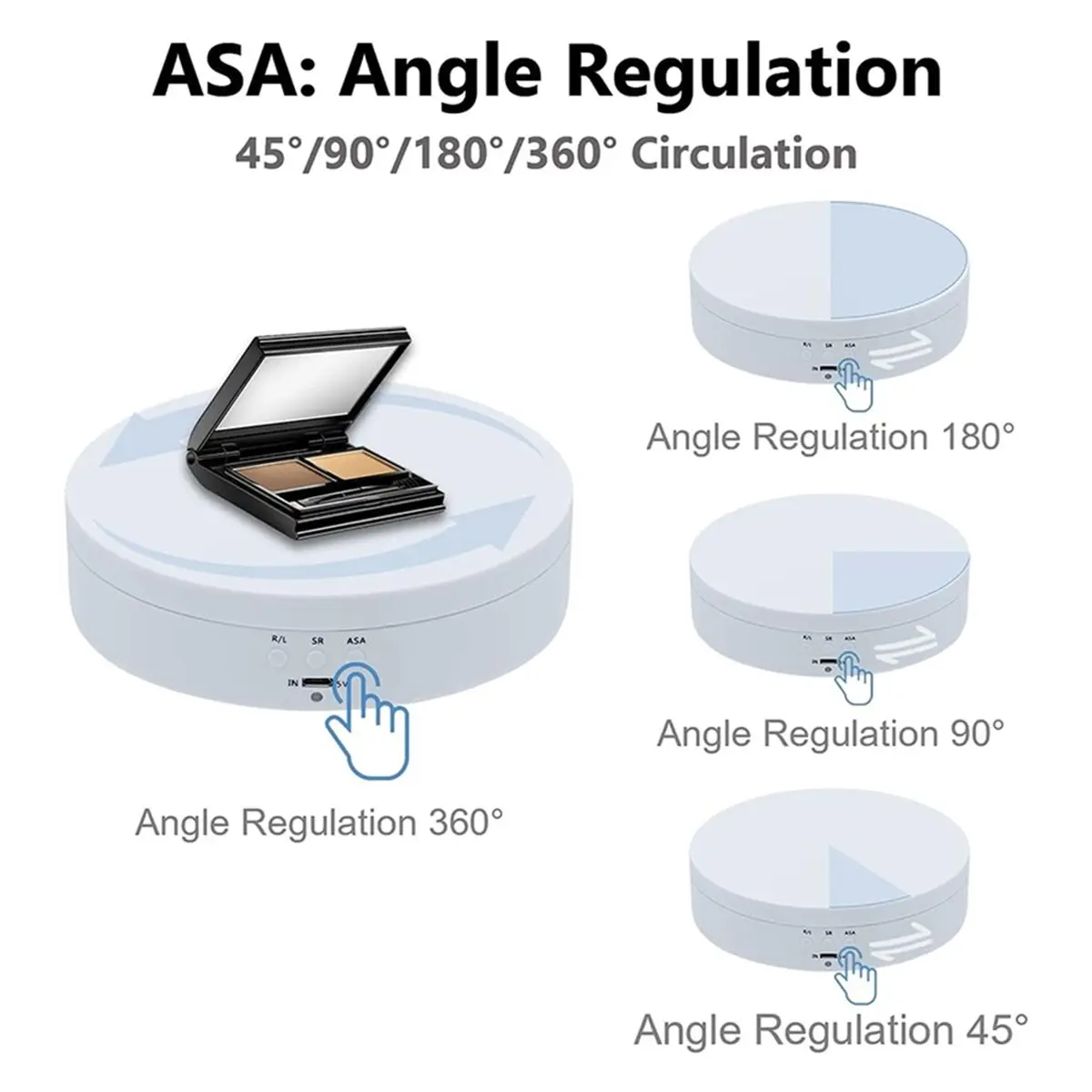 618 Mega Sale 360 Degree Rotating Display Stand for Jewelry, Photography, Watches - USB Powered, 5.4 Inches, Low Noise