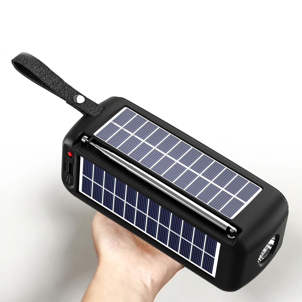 V65 solar wireless Bluetooth speaker portable rope flashlight outdoor radio sound system