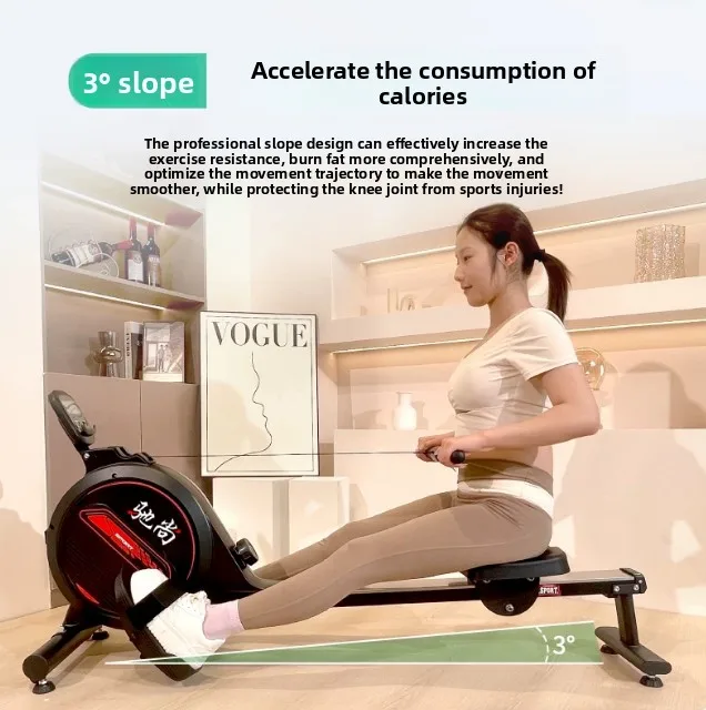 Magnetic Rowing Machine, 16‑Levels Resistance Adjustment, LCD Screen Monitor, Tracks Time,Calories,120KG Max Weight Capacity,
