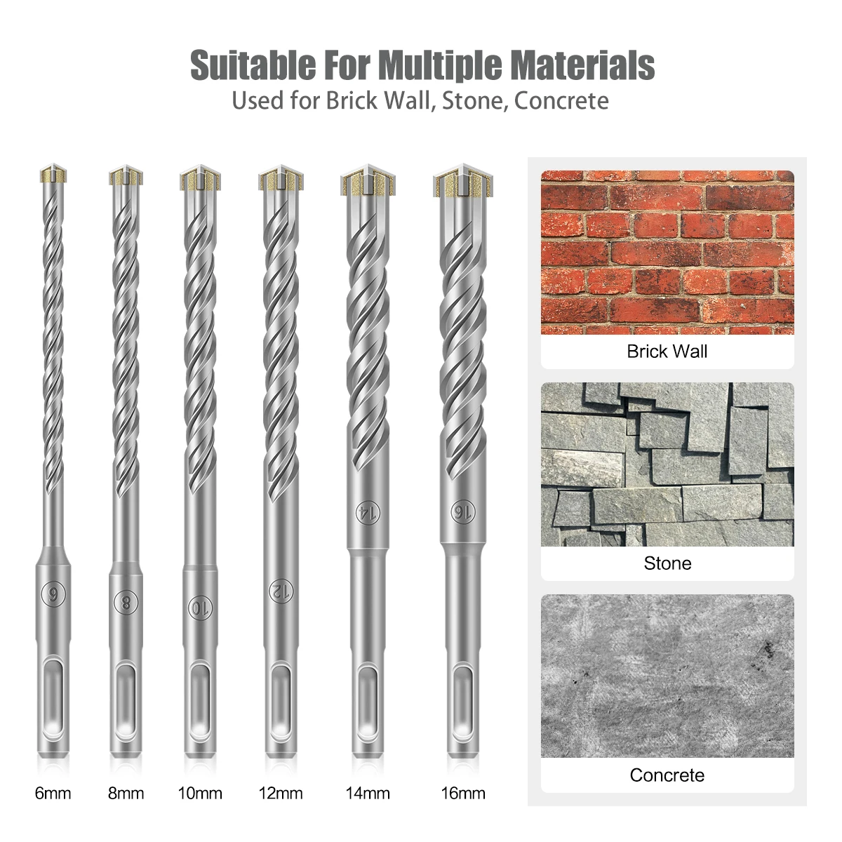Drill Bits Tungsten Carbide Twist Bit 6-16mm Hole Opener For Concrete Stainless Steel Tiles Glass Drilling Tools