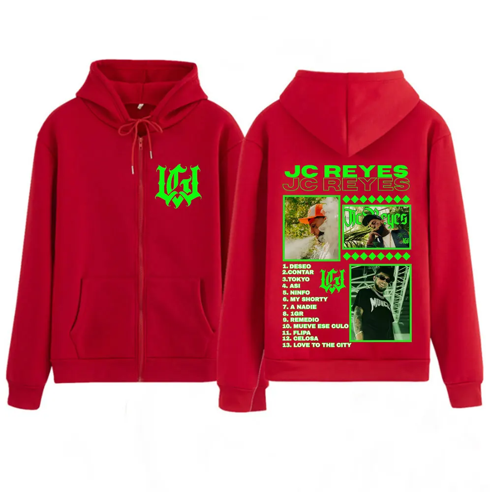 مغني الراب Jc Reyes Tour 2025 الجرافيك جاكيت زيبرا الشتاء رجل امرأة موضة الهيب هوب هوديي المتضخم عادية فضفاض البريدي Uo البلوز #3