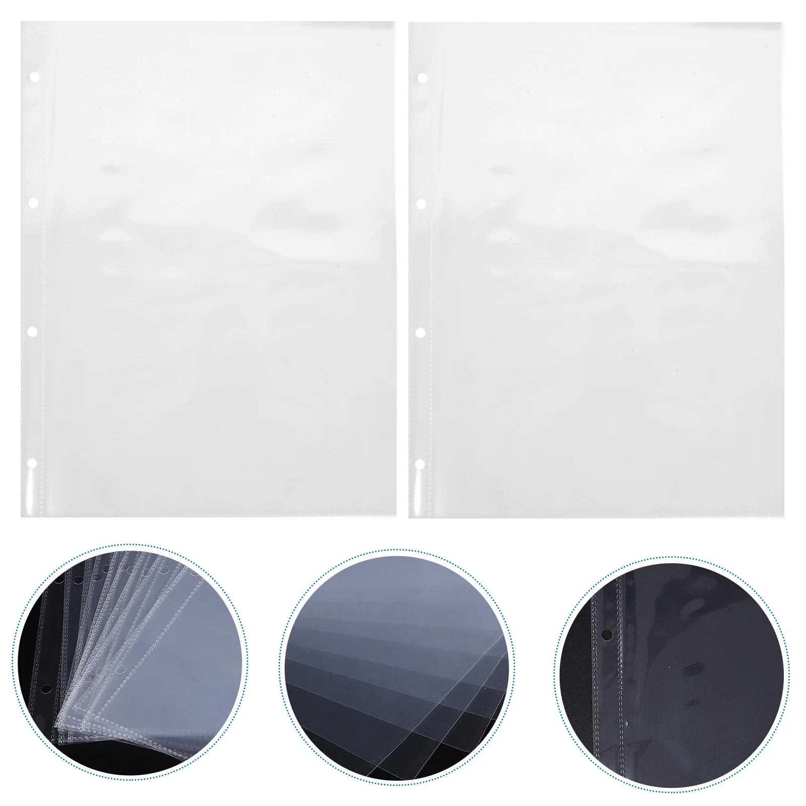 

30Pcs Binder Folders for Office A4 Clear Document Folder File Pockets Practical File Protectors for Paper Photos