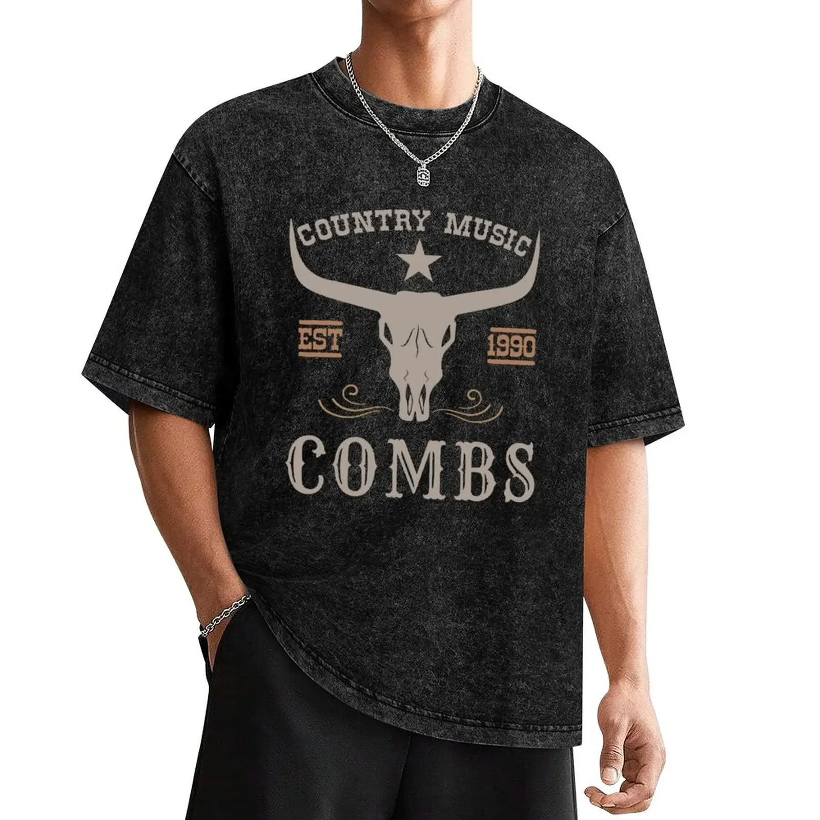 

Country Music Bull Head Retro T-Shirt oversized graphic tee oversized t shirt for a boy Short sleeve tee t shirt men