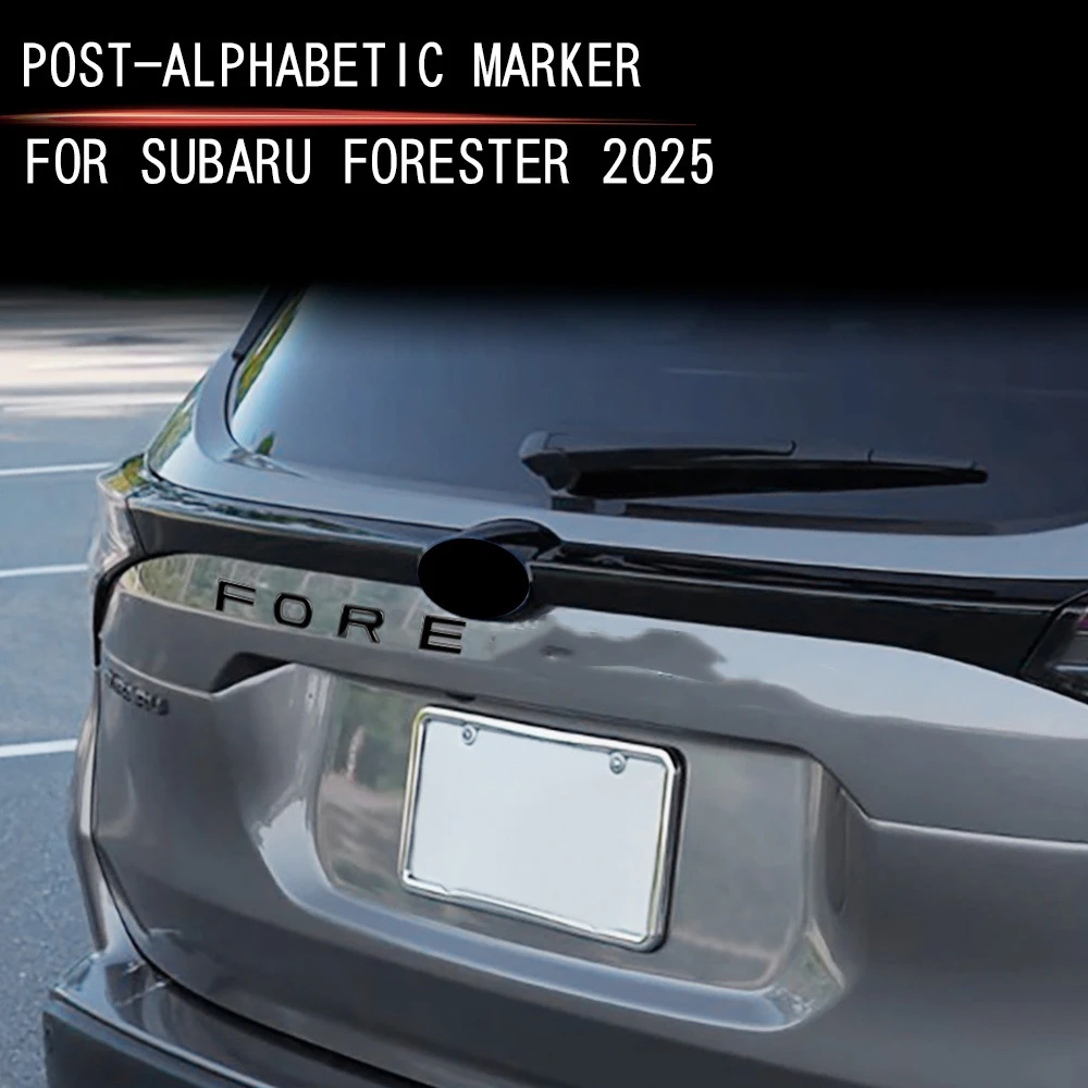 Tailgate Insert Letters For Subaru Forester 2024 2025 Badge 3D Raised Emblem Logo Stickers Rear Door Decals Car Accessories 8pcs