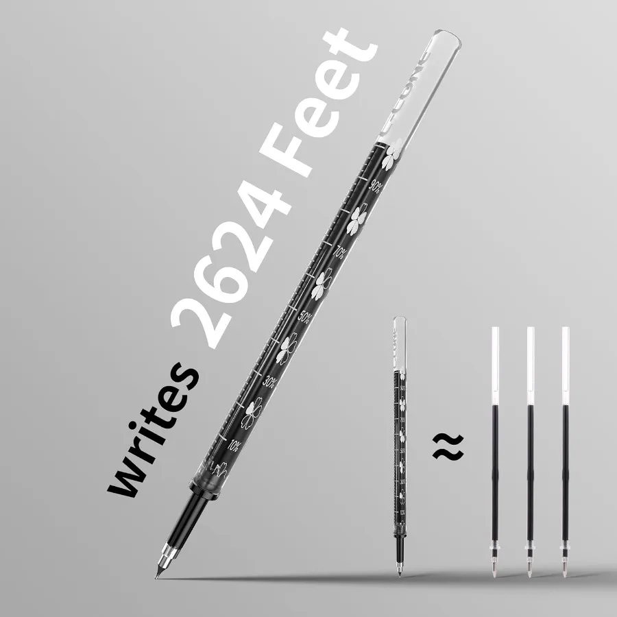 8 قطعة أقلام جل جمالية قابلة للسحب التجفيف السريع نقطة دقيقة 0.5 مللي متر قلم حبر أسود أقلام الكتابة السلس الإضافية لرحلة ملاحظة Ta