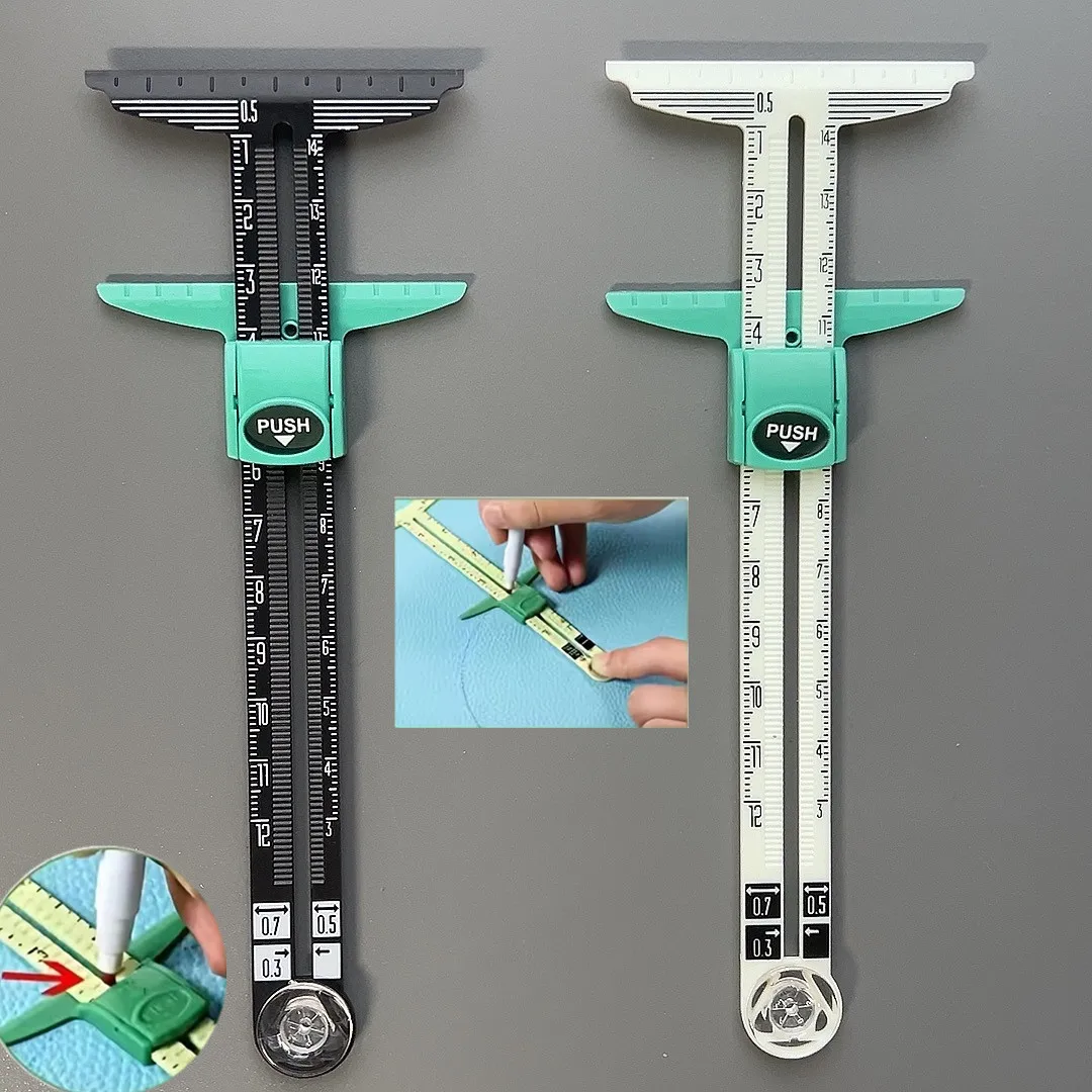 Five-in-one centimeter scale sewing ruler Measuring gauge patchwork sewing tailor ruler Plastic sliding gauge Seam tailor ruler