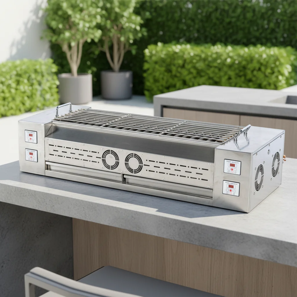 

Электрический коммерческий гриль для барбекю стабильного качества, 12500 Вт, из нержавеющей стали, для улицы, в продаже