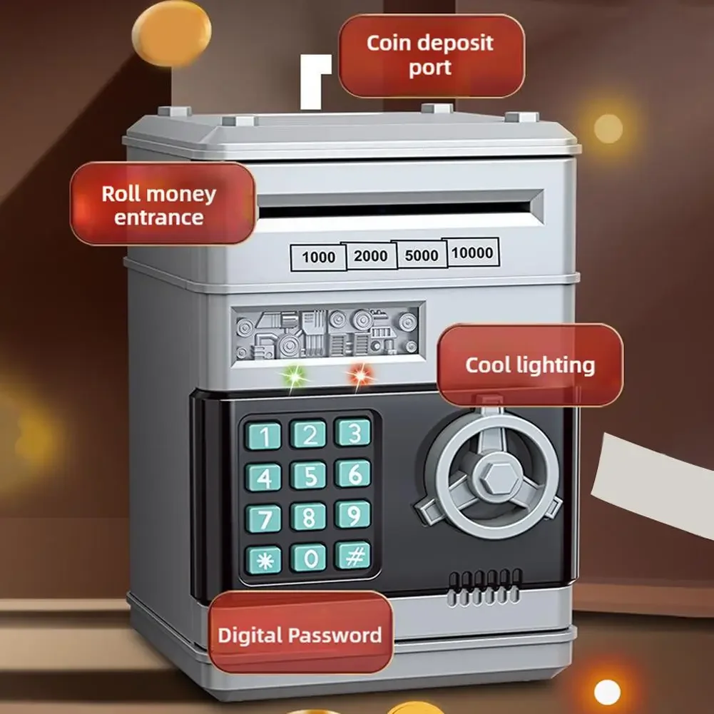 Creative Piggy Bank Electronic ATM Password Piggy Bank Mini Safe Coins Cash Saving Money Box Lock Coin Bank ATM Child Gift