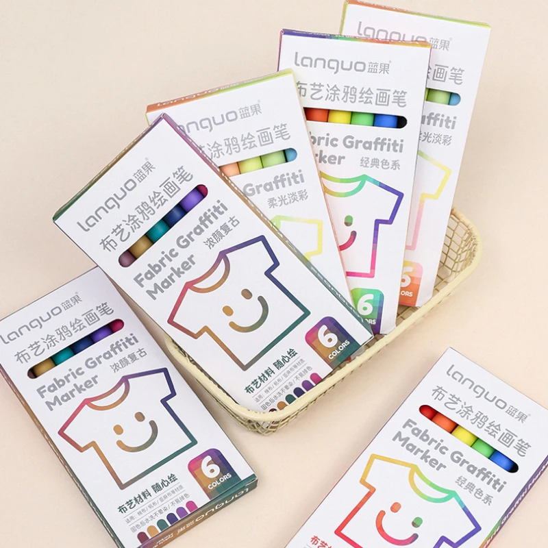 

18/6 Colors Acrylic Markers Hard Tip Pens for Fabric Rock Painting Pen Stone Ceramic Stationery School Art Supplies