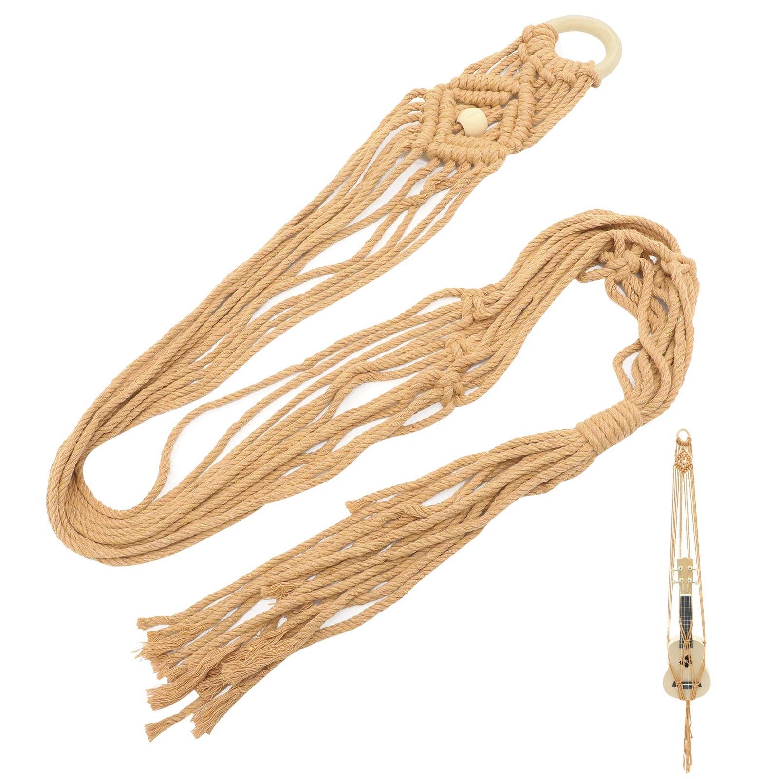 

Lace Guitar Wall Hanging Decoration Guitars Stand Mount Cotton Rope Acoustic Hangers
