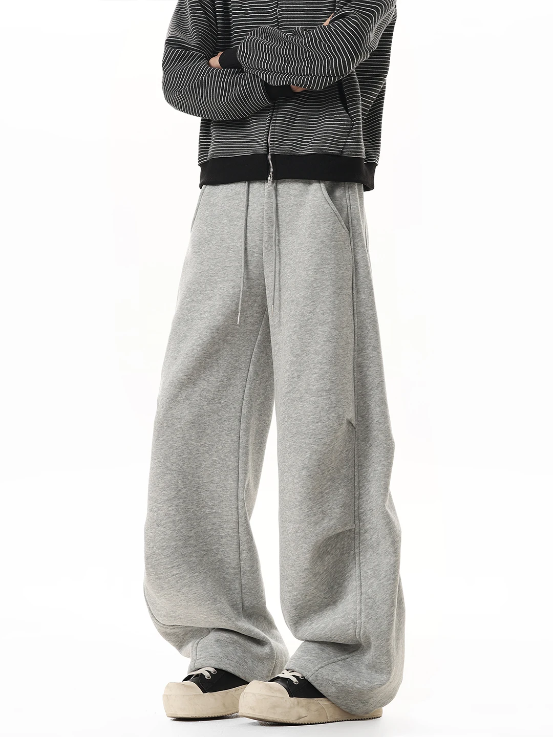 

Мужские брюки-плиссе American Sle, спортивные, свободные, прямые, повседневные, осенне-зимние