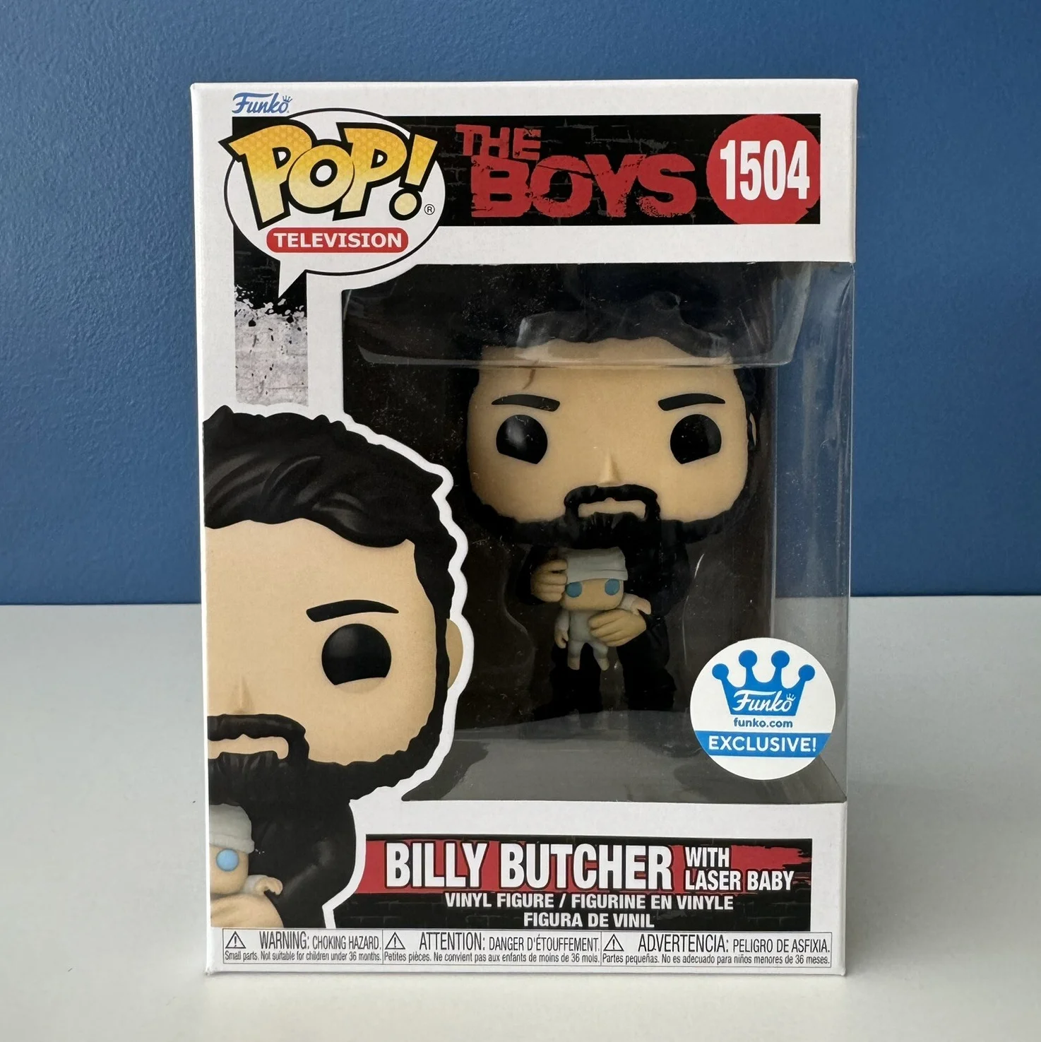

Билли Бутчер из The Boys с лазерным младенцем # Фигурка Funko Pop 1504, официальная, оригинальная, коллекционная, лимитированная серия, статуэтка, модель для фанатов, игрушка, подарок