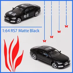 Diecast 1:64 Scale RS7 Matte Black Alloy Car Model Adult Classic Collection Display Ornament Gift