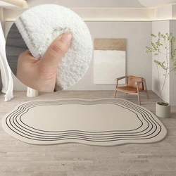 Irregular Round Living Room Carpet Home Decoration Special-shaped Thickened Fluffy Plush Sofa Lounge Bedroom Rugs Customization