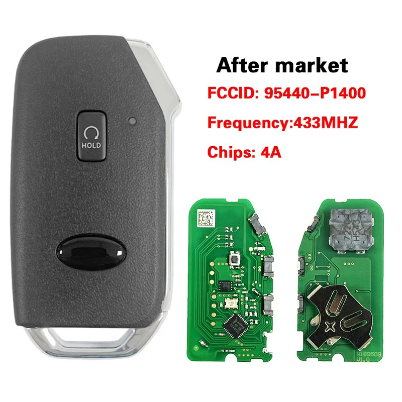 

CN051205 Послепродажный 4-кнопочный смарт-ключ FCC 95440-P1400 4A чип 433 МГц без ключа для Kia Sportage 2023