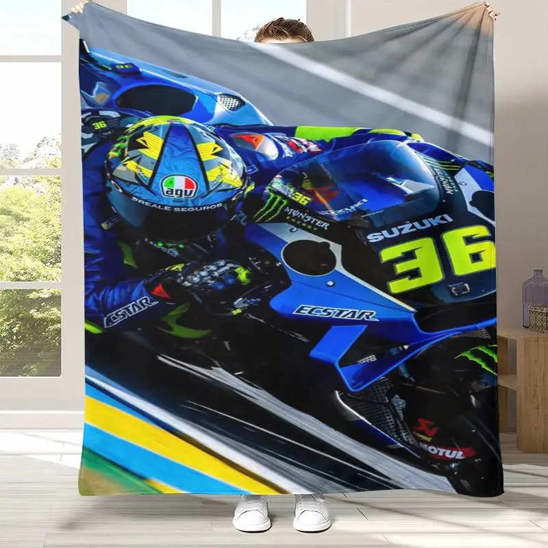 Vintage S-Suzuki Racing Car Soft Flannel Throw Blanket,Cozy Blanket for Bed,Sofa,Living Room,Picnic,Camping,Home Decor Moto