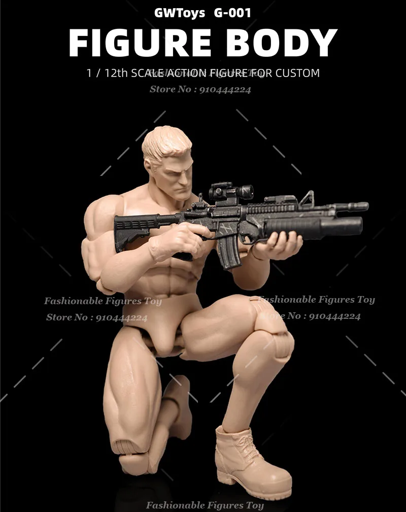 Gwtoys 1/12 échelle hommes soldat corps fort Muscles militaires modèle Figure modèle d'action pour 6 pouces bricolage dessin croquis musculaire