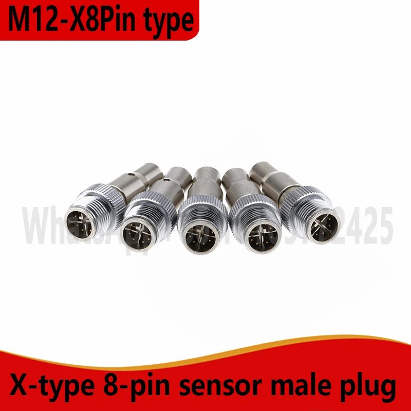 

M12X type -8 core connector waterproof connection aviation plug sensor customizable injection molding connection wire