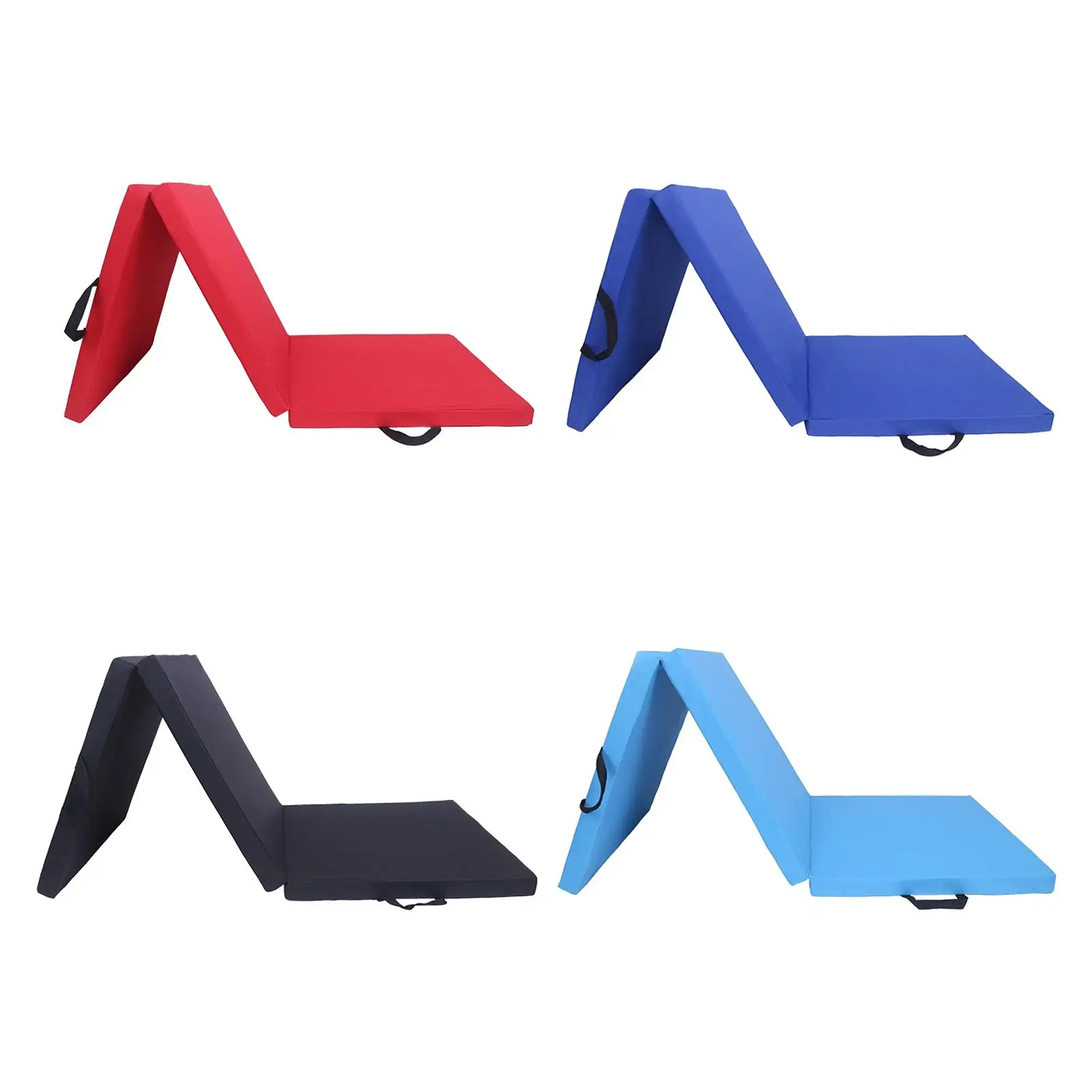 

Three Fold Folding Exercise Mat Gym Protective Flooring Carrying Handle for