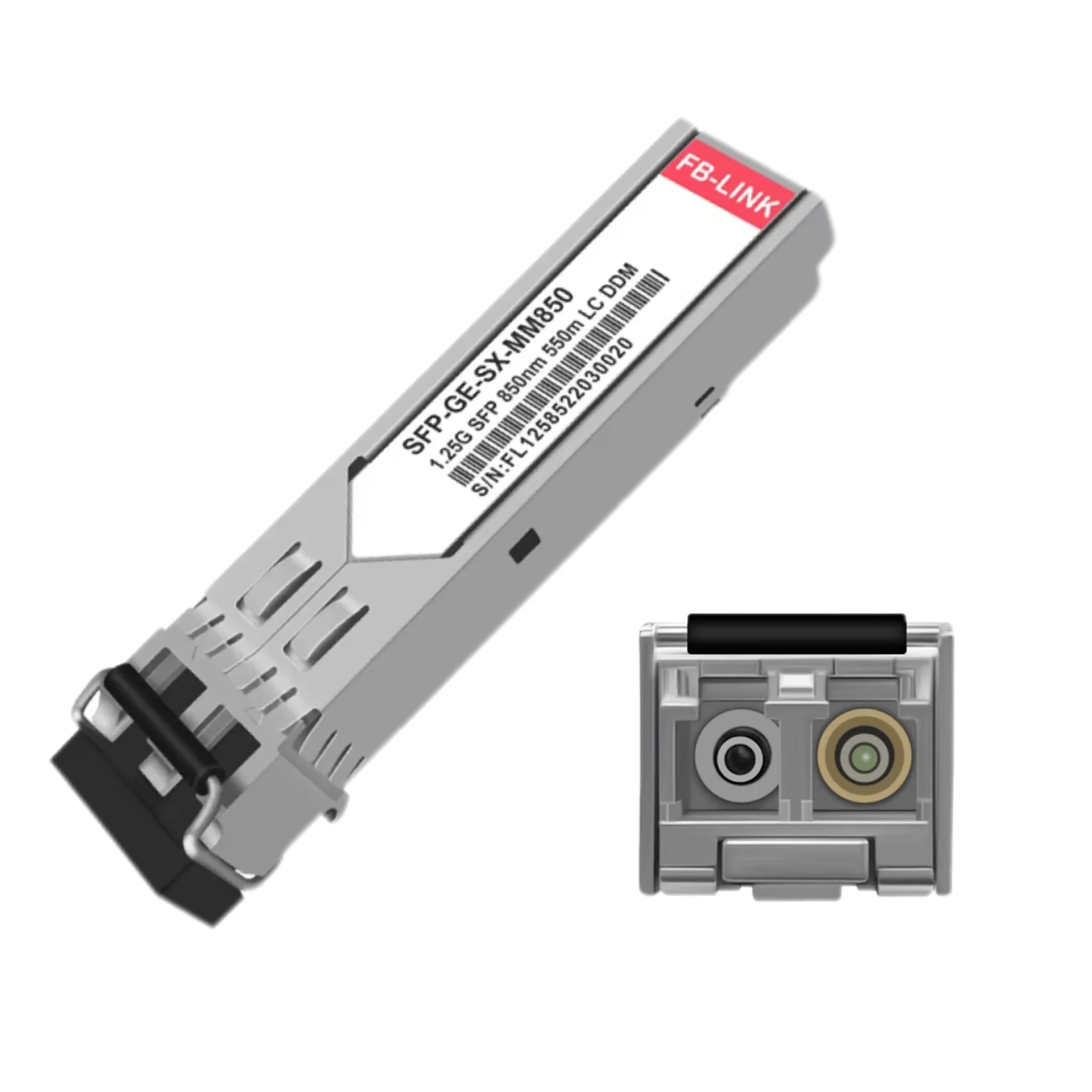 1.25G SFP Fiber Optical Transceiver Module 850nm 550m SX LC Compatible with Cisco Mikrotik Ubiquiti Mellanox Switches