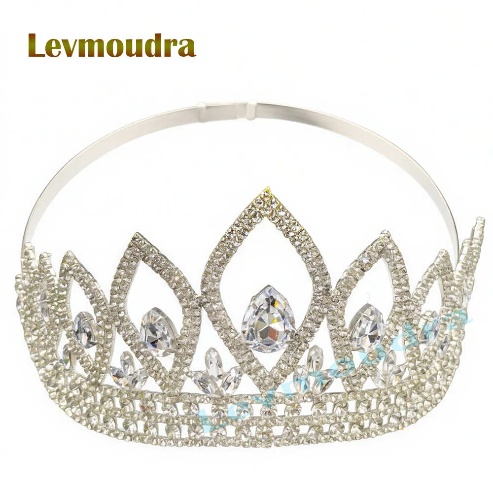 

Levmoudra Baroque Tiara Crowns for Women Bridal Party Wedding Dress Crown Hair Jewelry Royal Queen High Tiaras Diadem Pageant