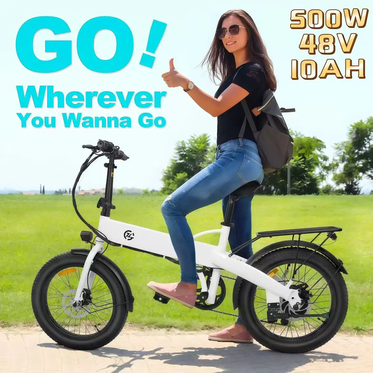 

Efficient 500W electric bicycle 48V10AH battery 20-inch convenient adult electric moped suitable for work and attendance