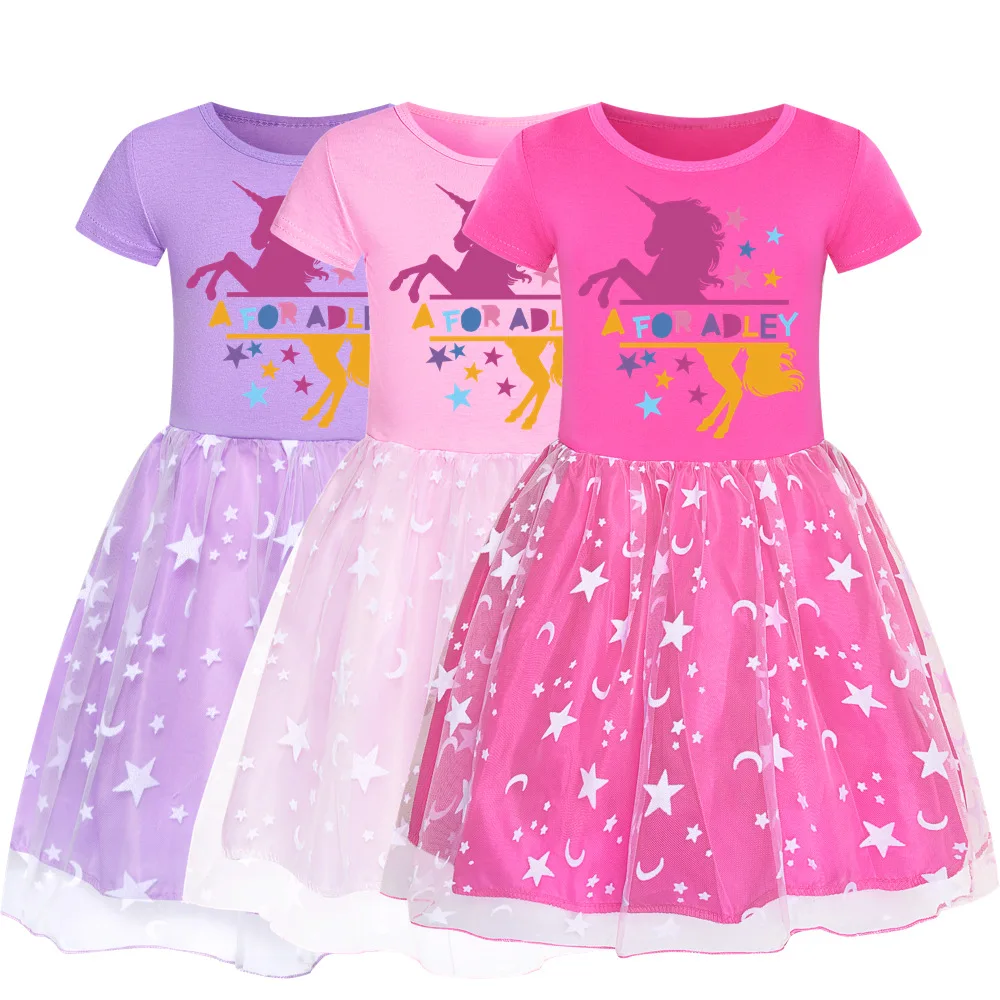 New Fashion 3D dresses Various styles of dresses A for Adley Girls Clothes Summer dress baby girl clothse kids dress for girls