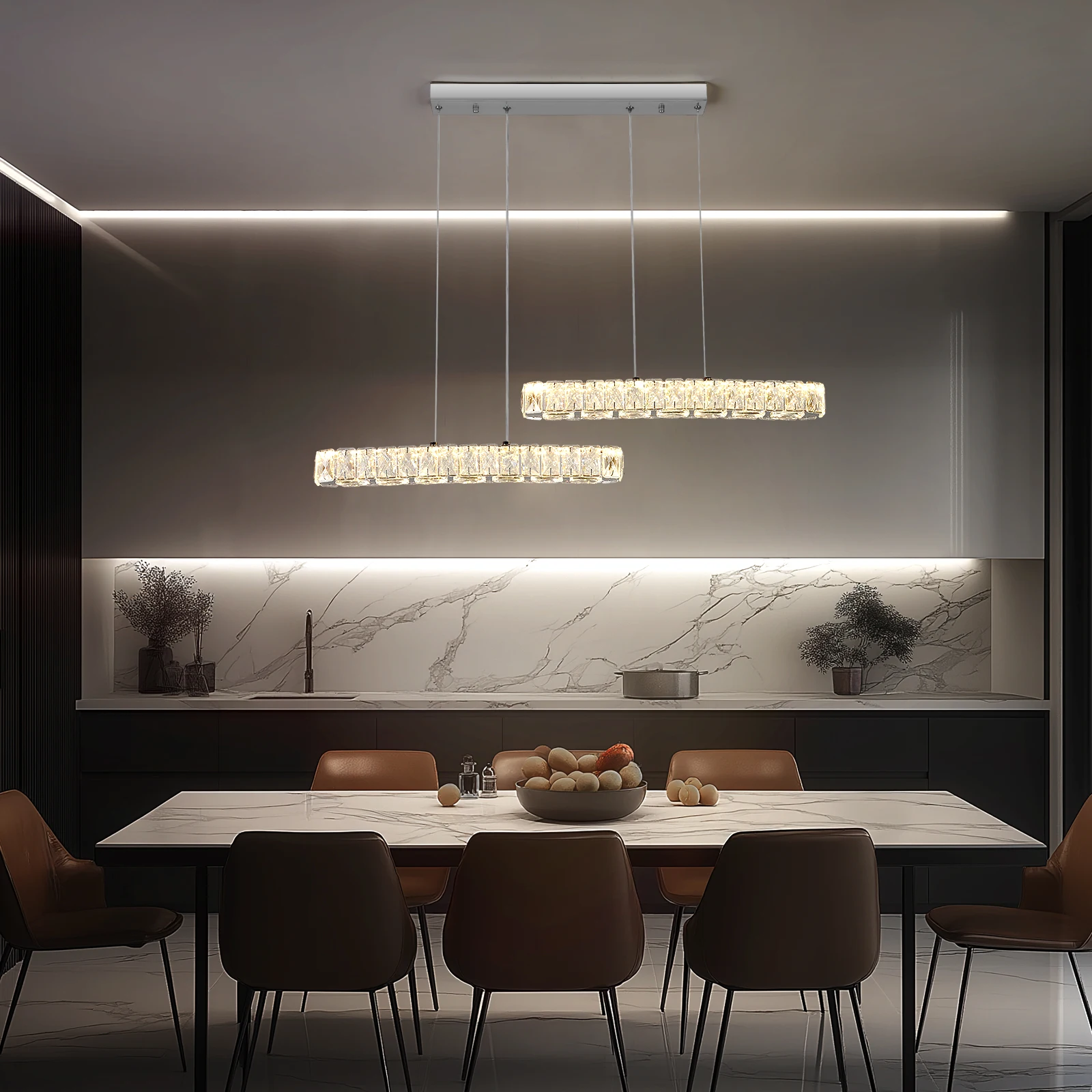 

Modern Pendant Light Luxury Crystal Led Chandelier Hanging Ceiling Lamp Home Decor Lustre Dining Table Kitchen Island Fixture