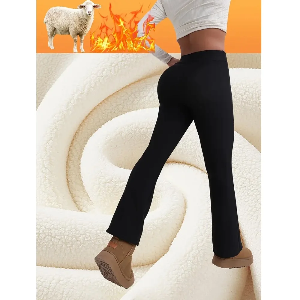 Frauen Winter Fleece Gefüttert Winter Warme Leggings Hohe Taille Booty Lifting Stretch Sport Yoga Leggings Hosen