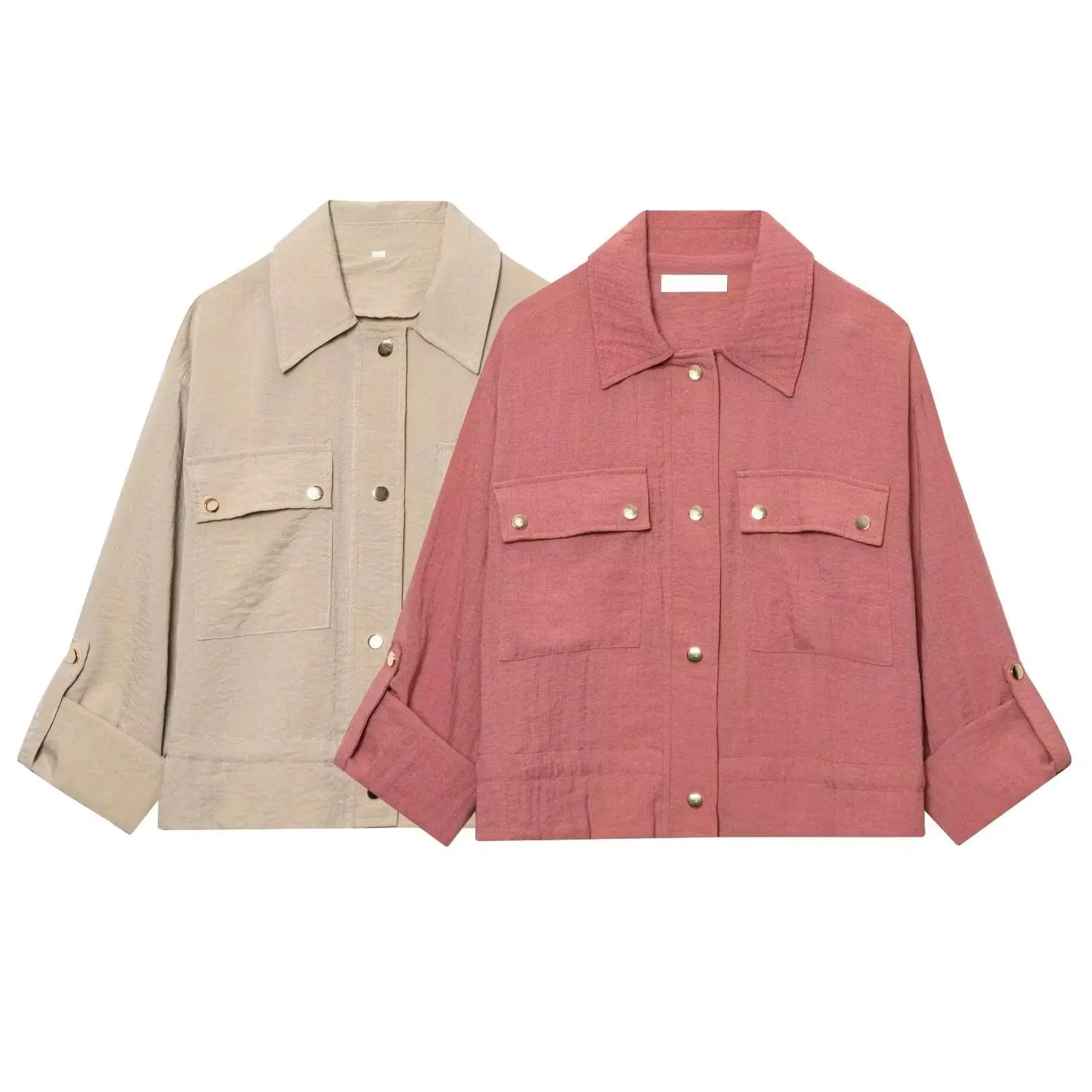 

KONDALA шикарная однотонная уличная одежда женские прямые куртки мода 2023 весна однобортные винтажные карманы Mujer короткие пальто