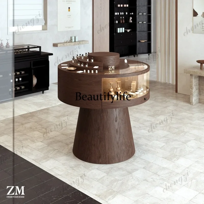 Minimalist wood circular display stand Multi-layer Nakajima water table Commercial displaya68