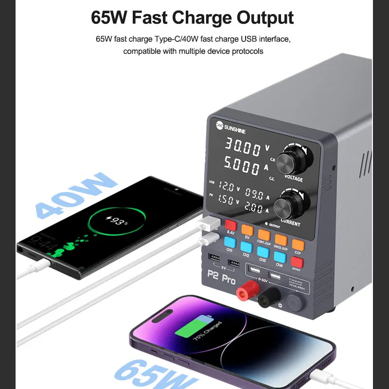 SUNSHINE P2 Pro 330W Intelligent Regulated DC Power Supply Toroidal Transformer 30V/5A Output Repair Tools