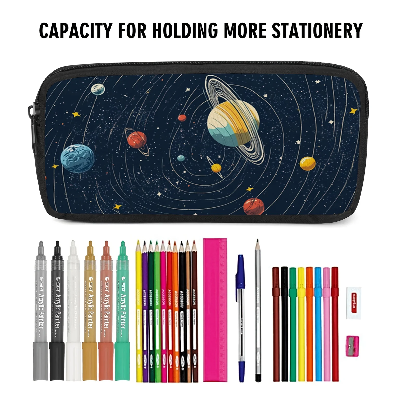 Pencil Case Portable Single Layer Stationery Storage for School or Office Use Lightweight and Sturdy Pen Holder for Gift