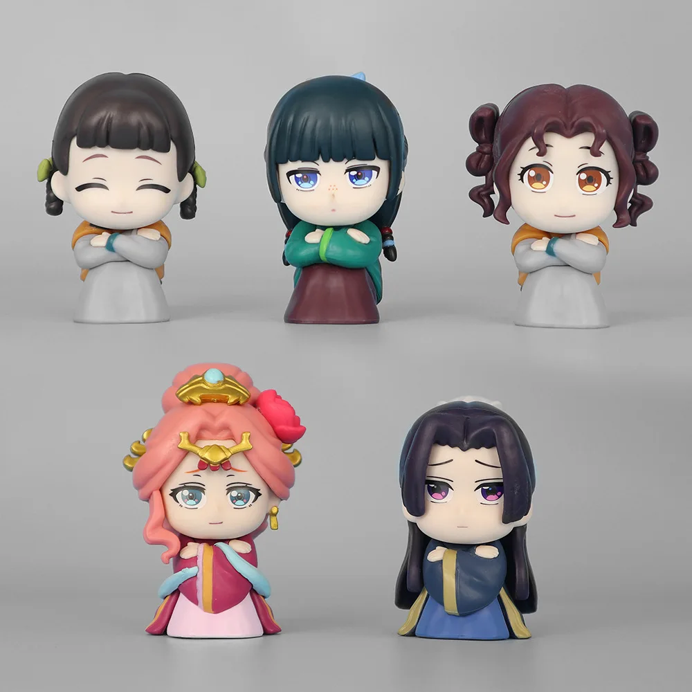 

5pcs Anime The Apothecary Diaries Cute statue models.PVC material.Desktop decoration Collection handmade model.toy gift kid