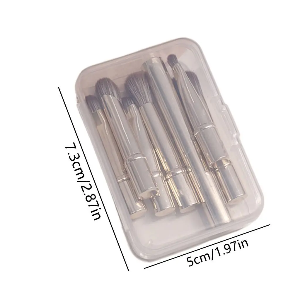 Detachable Mini Travel Makeup Brushes Set 6Pcs Brushes With Box Face Cosmetic Tools Concealer Brushes Multifunctional