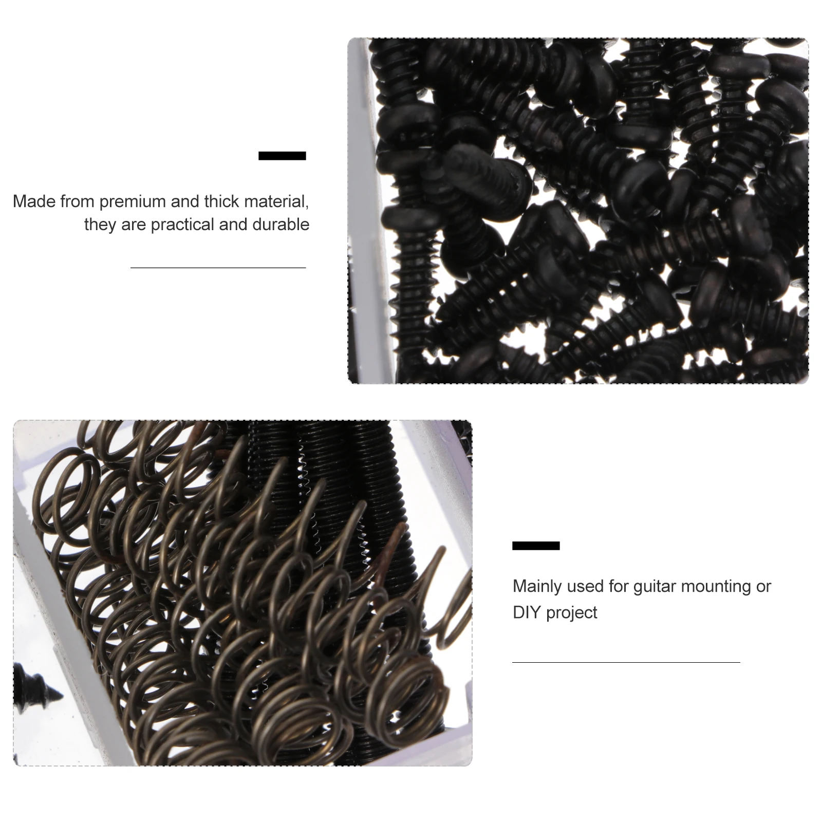 

240 Pcs Guitar Hardware Accessories Pickup Truck Mounting Screws Kit Assortment Stainless Steel Neck Electric