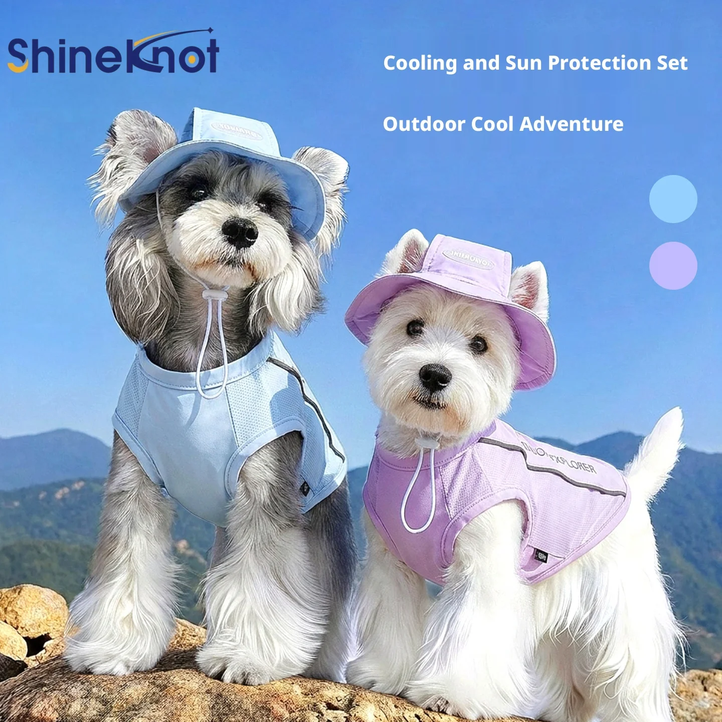 SHINEKNOT Ropa de Protección Solar para Perros, Primavera y Verano, Ropa Delgada y Transpirable para Perros Pequeños, Chaleco para Gatos, Ropa para Mascotas