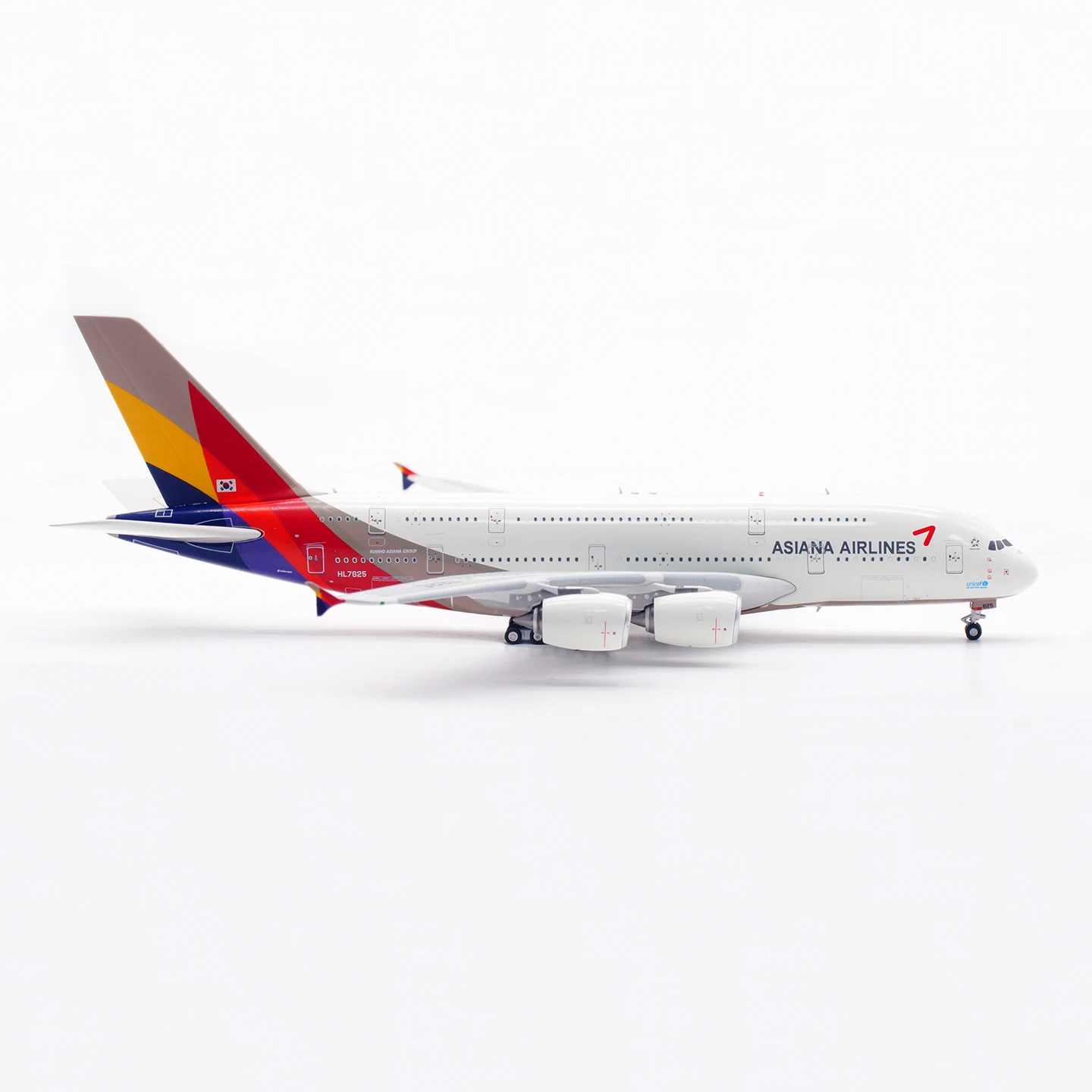 AV4283 合金グッズ飛行機ギフト航空 1:400 アシアナ航空「スターアライアンス」エアバス A380 ダイキャスト航空機ジェットモデル HL7625