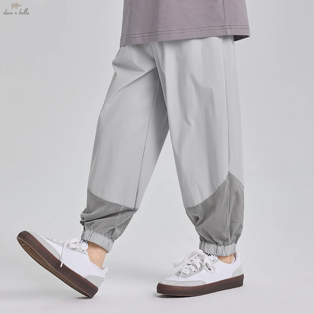 

Детские летние сетчатые брюки Dave Bella для мальчиков 7-13 лет, весенние прохладные брюки, повседневные свободные уличные брюки для братьев DK2261206