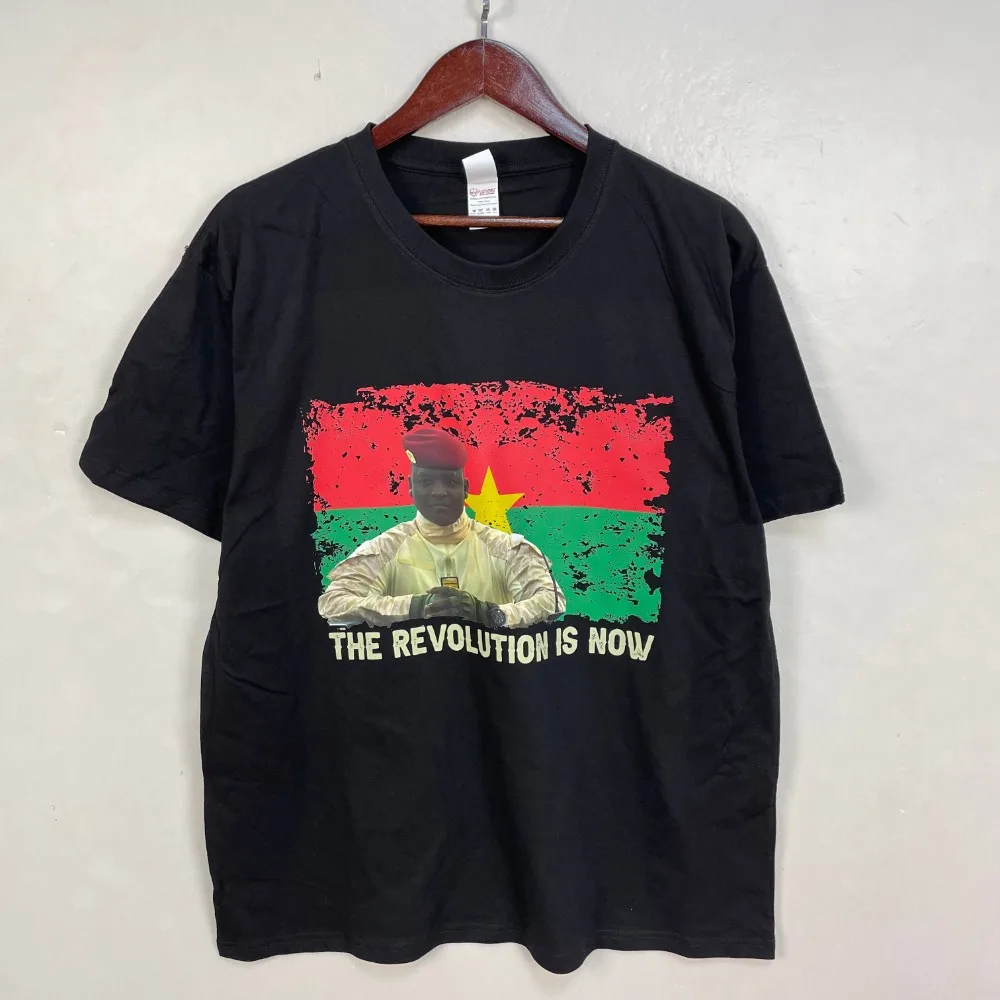 ‌Ibrahim Traore President Burkina Faso Africa Patriotic Men Women Cotton T-shirt Thomas Sankara Revolutionary Leader Gift Tee