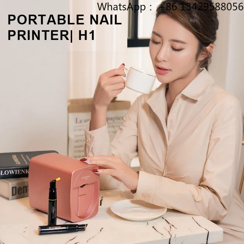Portable 3D Smart Mobile Nails Polish Printer Machine Digital DIY Finger Machine Nails and Flower Printer Nail Printer